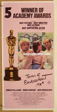 f092 TERMS OF ENDEARMENT Australian daybill movie poster '83 awards style!