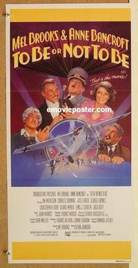 f120 TO BE OR NOT TO BE Australian daybill movie poster '83 Mel Brooks