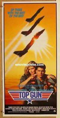 f122 TOP GUN Australian daybill movie poster '86 Cruise, Kilmer, McGillis