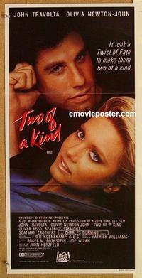 f134 TWO OF A KIND Australian daybill movie poster '83 John Travolta