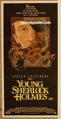 f182 YOUNG SHERLOCK HOLMES Australian daybill movie poster '85 Spielberg