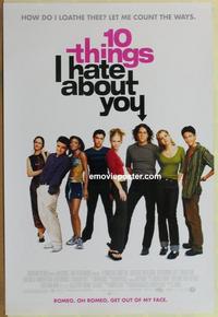 g001 10 THINGS I HATE ABOUT YOU DS one-sheet movie poster '99 Stiles, Ledger