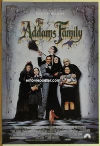g013 ADDAMS FAMILY one-sheet movie poster '91 Raul Julia, Christina Ricci