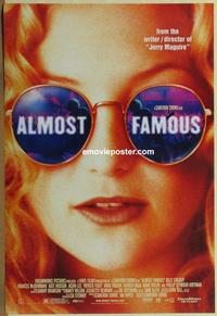 g026 ALMOST FAMOUS DS one-sheet movie poster '00 Cameron Crowe, Kate Hudson