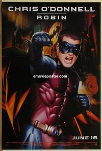 g055 BATMAN FOREVER DS advance one-sheet movie poster '95 Chris O'Donnell