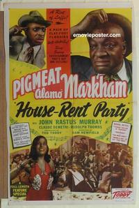 h041 HOUSE-RENT PARTY one-sheet '46 Pigmeat Markham