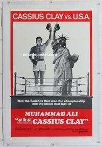 k252 AKA CASSIUS CLAY linen int'l one-sheet movie poster '70 boxing Muhammad Ali!