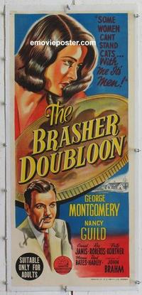 k063 BRASHER DOUBLOON linen Aust daybill movie poster '47 Montgomery