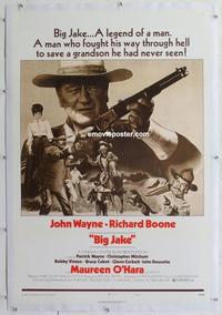 k270 BIG JAKE linen one-sheet movie poster '71 John Wayne, Richard Boone
