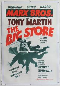 k273 BIG STORE linen one-sheet movie poster R50s Marx Brothers, Tony Martin