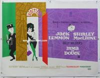 k056 IRMA LA DOUCE linen British quad movie poster '63 Billy Wilder