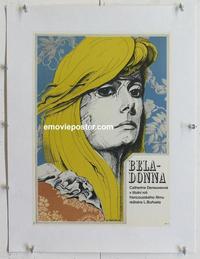 k135 BELLE DE JOUR linen Czech movie poster '68 Catherine Deneuve