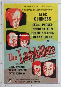 k052 LADYKILLERS linen English one-sheet movie poster '55 Alec Guinness