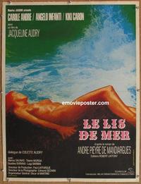 k006 LE LIS DE MER linen French movie poster '69 Audry, French movie poster sex!