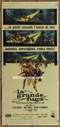 k038 GREAT ESCAPE linen Italian locandina movie poster '63 McQueen