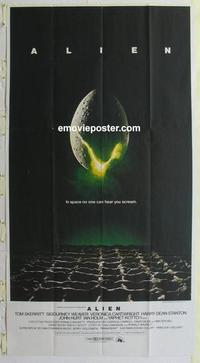 m196 ALIEN int'l three-sheet movie poster '79 Sigourney Weaver, sci-fi!