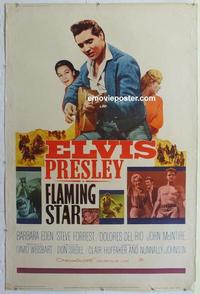 m168 FLAMING STAR style B 40x60 movie poster '60 Elvis Presley, Eden