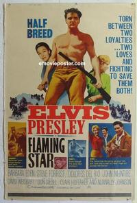 m169 FLAMING STAR style Y 40x60 movie poster '60 Elvis Presley, Eden