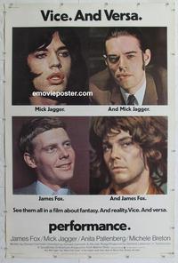 m176 PERFORMANCE 40x60 movie poster '70 Nicolas Roeg, Mick Jagger