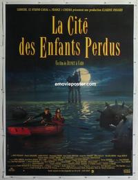 m075 CITY OF LOST CHILDREN linen French one-panel movie poster '95 Perlman