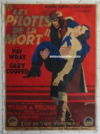 m084 LEGION OF THE CONDEMNED linen French one-panel movie poster '28 Fay Wray