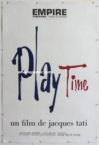 m068 PLAYTIME linen French 32x47 movie poster R80s Jacques Tati