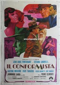 m097 CONFORMIST linen Italian two-panel movie poster '71 Bernardo Bertolucci