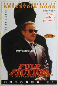 m016 PULP FICTION English advance movie poster '92 Tarantino, Keitel