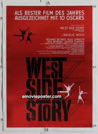 p030 WEST SIDE STORY foil German movie poster '62 Natalie Wood, Moreno