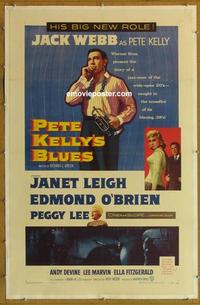 p059 PETE KELLY'S BLUES one-sheet movie poster '55 Jack Webb, Janet Leigh