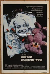 p063 SUGARLAND EXPRESS one-sheet movie poster '74 Steven Spielberg, Hawn