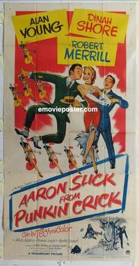 s017 AARON SLICK FROM PUNKIN CRICK three-sheet movie poster '52 Dinah Shore