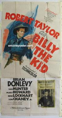 s085 BILLY THE KID three-sheet movie poster '41 Robert Taylor, Donlevy