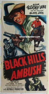 s093 BLACK HILLS AMBUSH three-sheet movie poster '52 Allan Rocky Lane