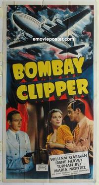 s113 BOMBAY CLIPPER three-sheet movie poster R49 Turhan Bey, Maria Montez