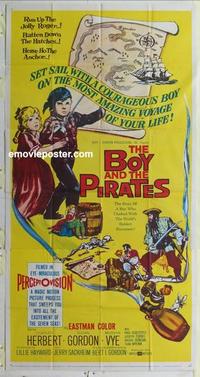 s120 BOY & THE PIRATES three-sheet movie poster '60 Charles Herbert
