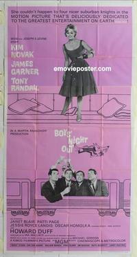 s122 BOYS' NIGHT OUT three-sheet movie poster '62 sexy Kim Novak!