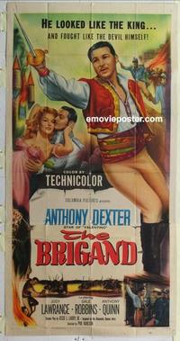 s127 BRIGAND three-sheet movie poster '52 Anthony Dexter, Alexandre Dumas Pere