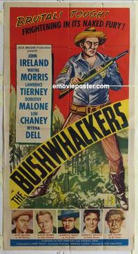 s136 BUSHWHACKERS three-sheet movie poster '52 John Ireland, Wayne Morris