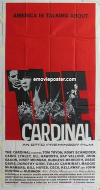 s147 CARDINAL three-sheet movie poster '64 Otto Preminger, Romy Schneider