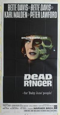 s220 DEAD RINGER three-sheet movie poster '64 Bette Davis, Karl Malden
