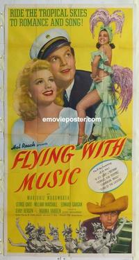 s315 FLYING WITH MUSIC three-sheet movie poster '42 Hal Roach, Woodsworth