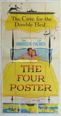 s328 FOUR POSTER three-sheet movie poster '52 Rex Harrison, Lilli Palmer