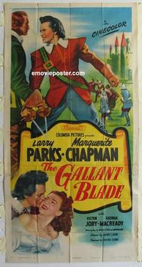 s338 GALLANT BLADE three-sheet movie poster '48 Larry Parks, Chapman