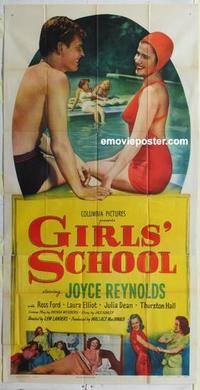 s349 GIRLS' SCHOOL three-sheet movie poster '50 Joyce Reynolds