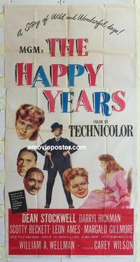 s395 HAPPY YEARS three-sheet movie poster '50 Dean Stockwell, Hickman