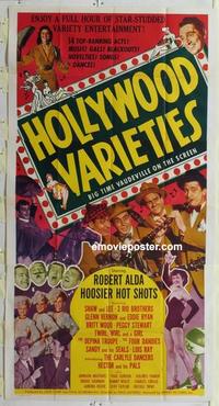 s426 HOLLYWOOD VARIETIES three-sheet movie poster '50 Robert Alda