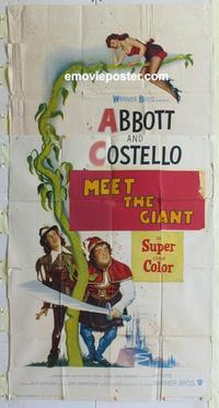 s462 JACK & THE BEANSTALK three-sheet movie poster '52 Abbott & Costello!
