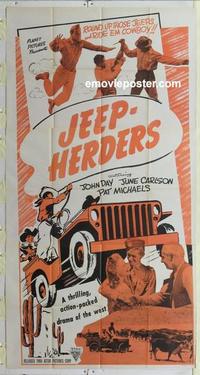 s464 JEEP HERDERS three-sheet movie poster '45 June Carlson, John Daheim