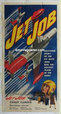 s466 JET JOB three-sheet movie poster '52 cool image, S. Clements!